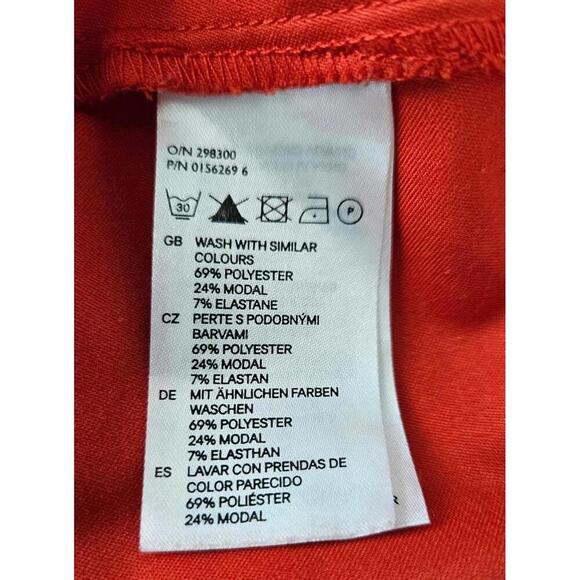 H&M Women's Peplum Dress - Vibrant Red, Size 6 - Picture 4 of 7